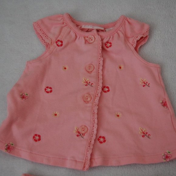 First Impressions, 0-3M Infant Baby, 100% Cotton Pink Set - Picture 4 of 13